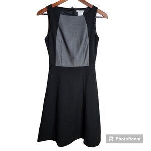 H&M Black & Grey Business Casual Work Dress Size 4